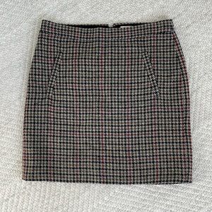 Jcrew houndstooth mini skirt